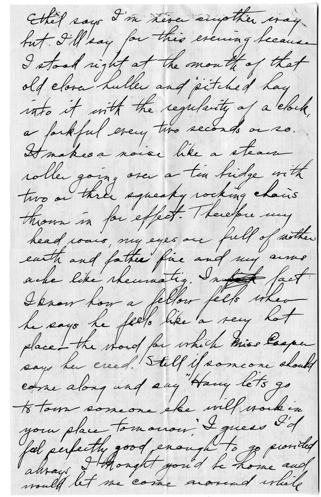 Letter from Harry S. Truman to Bess Wallace