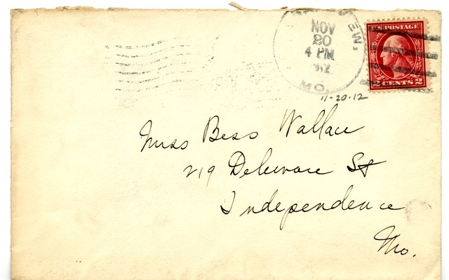 Letter from Harry S. Truman to Bess Wallace