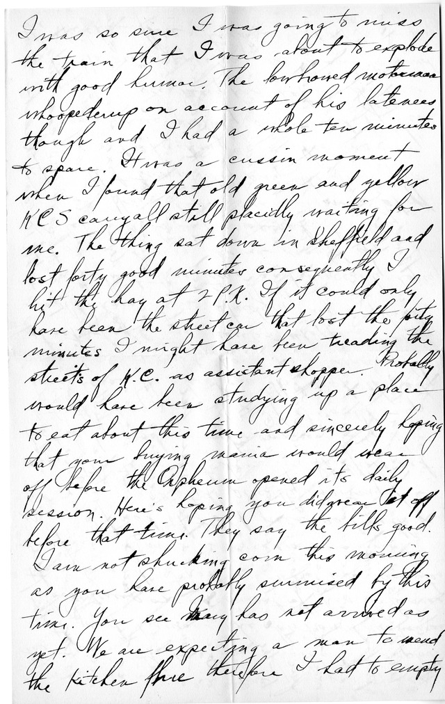 Letter from Harry S. Truman to Bess Wallace