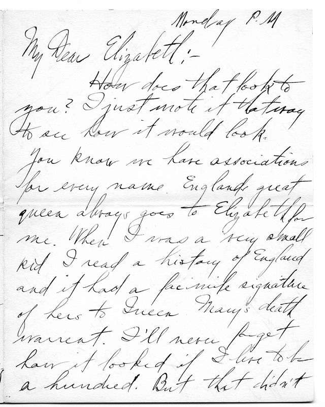 Letter from Harry S. Truman to Bess Wallace
