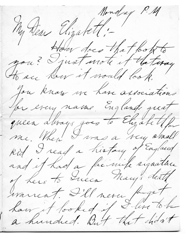 Letter from Harry S. Truman to Bess Wallace