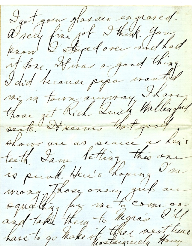 Letter from Harry S. Truman to Bess Wallace