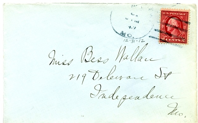 Letter from Harry S. Truman to Bess Wallace