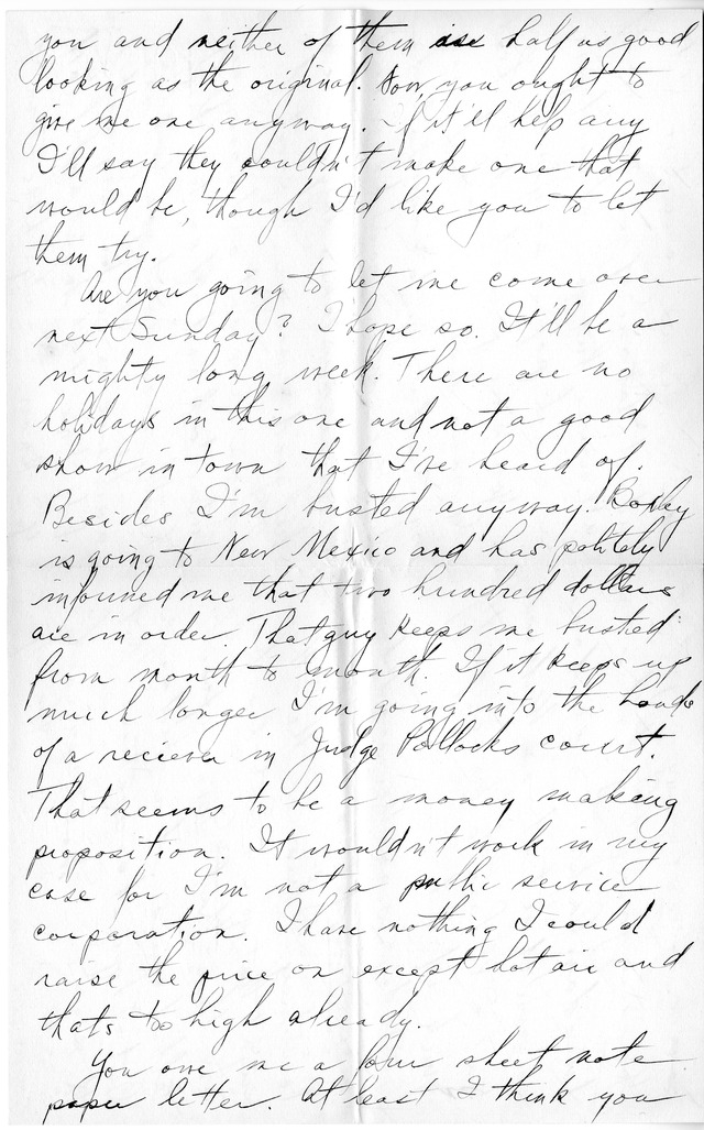 Letter from Harry S. Truman to Bess Wallace