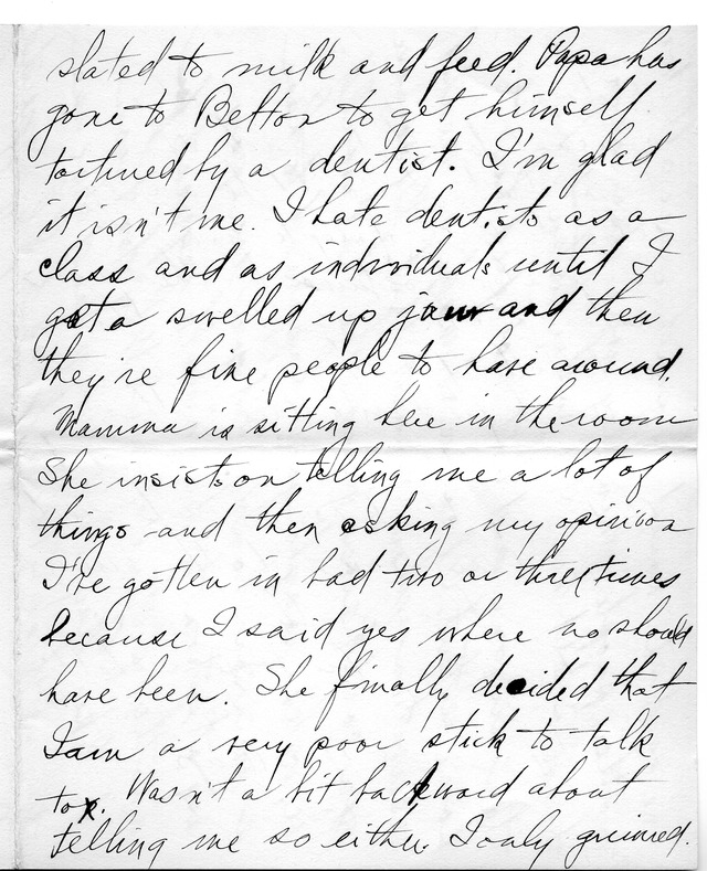 Letter from Harry S. Truman to Bess Wallace