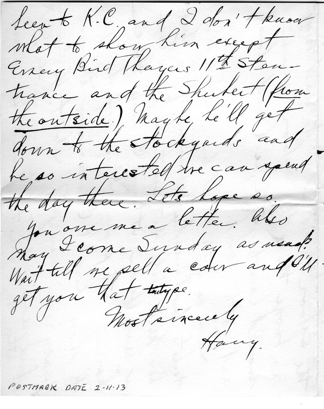 Letter from Harry S. Truman to Bess Wallace