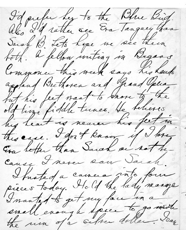 Letter from Harry S. Truman to Bess Wallace