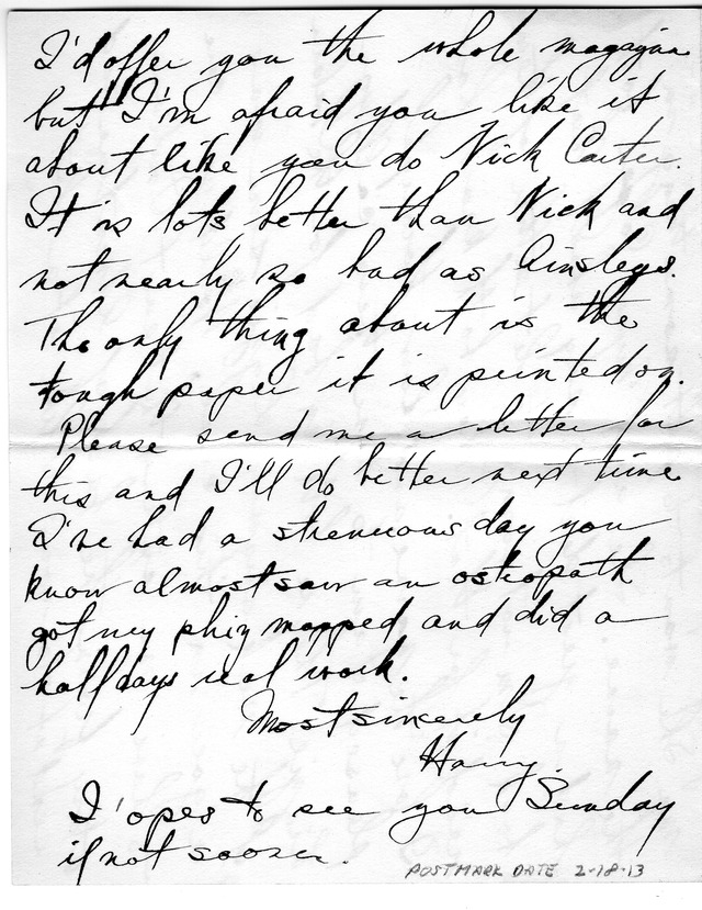 Letter from Harry S. Truman to Bess Wallace