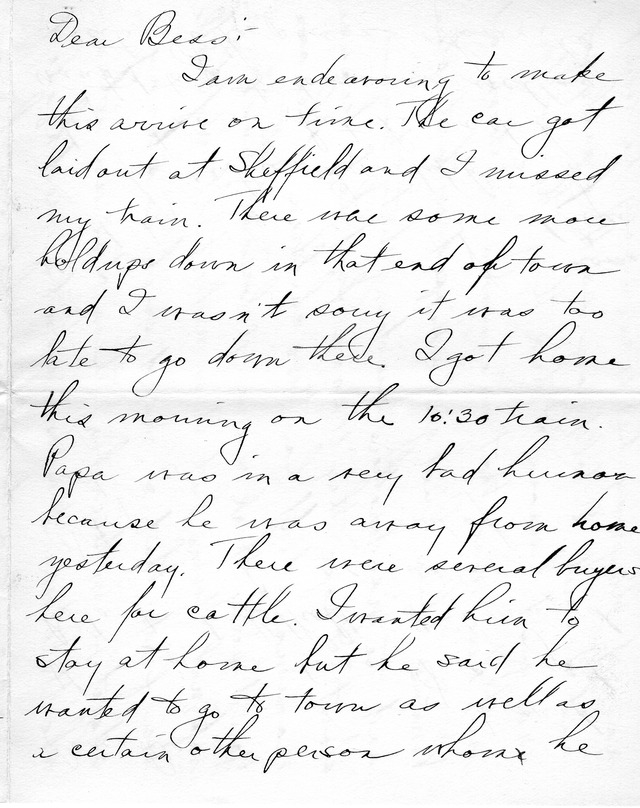 Letter from Harry S. Truman to Bess Wallace