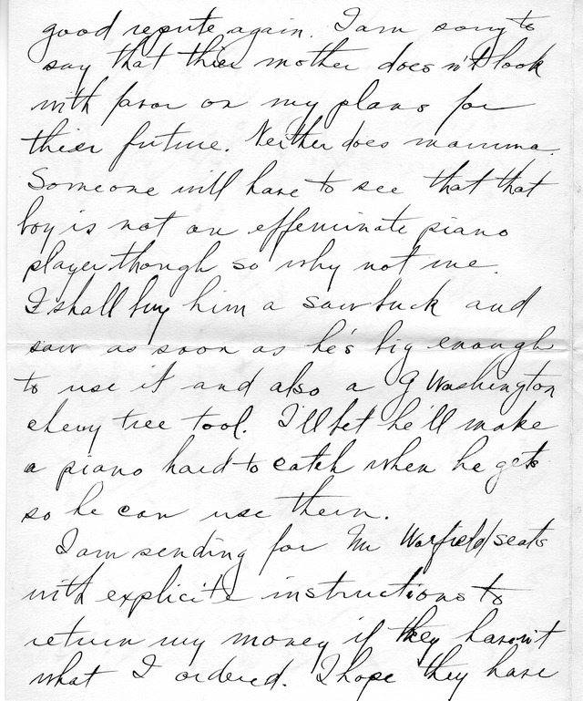 Letter from Harry S. Truman to Bess Wallace