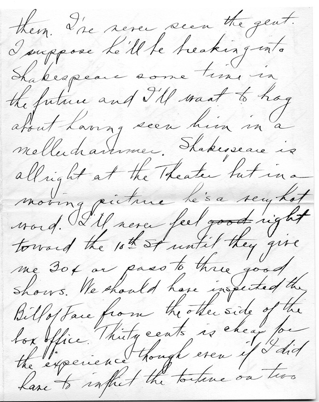 Letter from Harry S. Truman to Bess Wallace