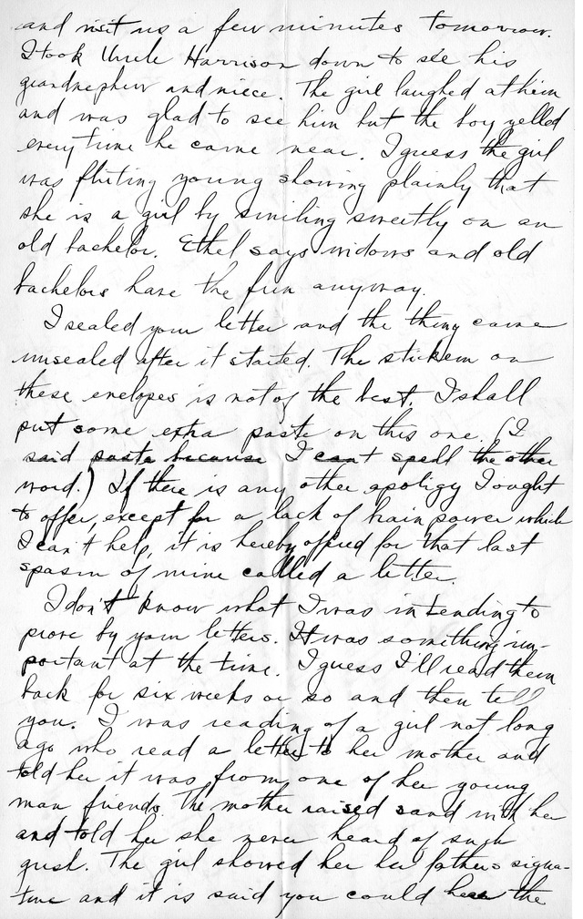 Letter from Harry S. Truman to Bess Wallace