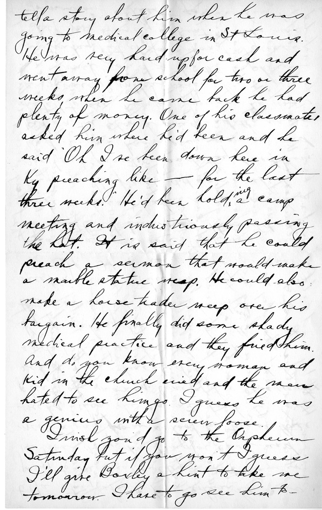 Letter from Harry S. Truman to Bess Wallace