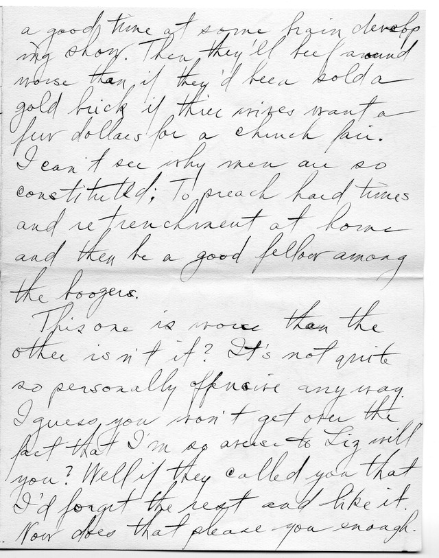 Letter from Harry S. Truman to Bess Wallace