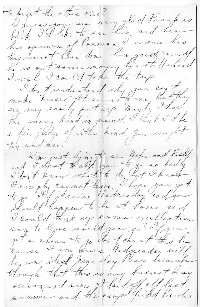 Letter from Harry S. Truman to Bess Wallace