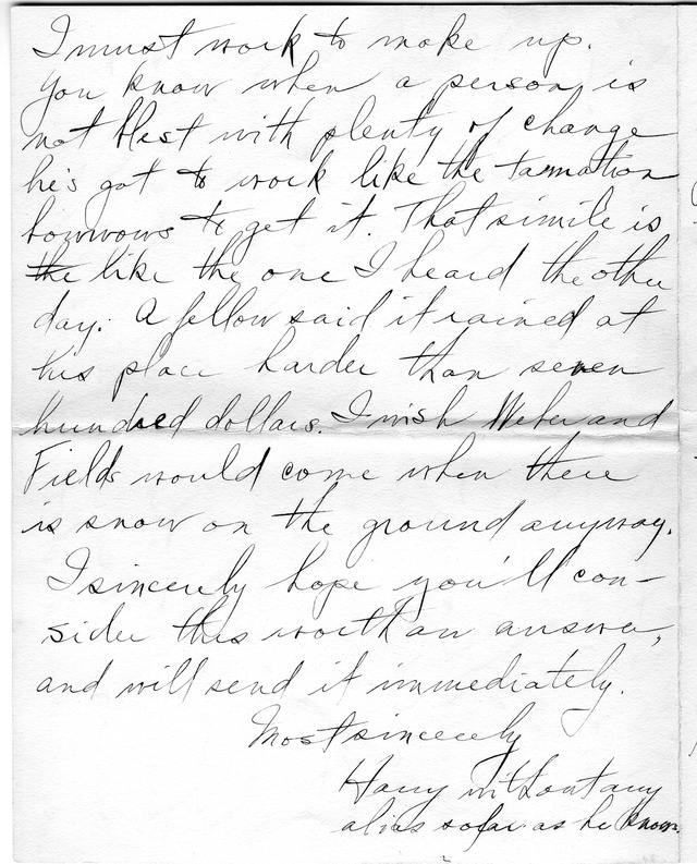 Letter from Harry S. Truman to Bess Wallace