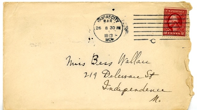 Letter from Harry S. Truman to Bess Wallace