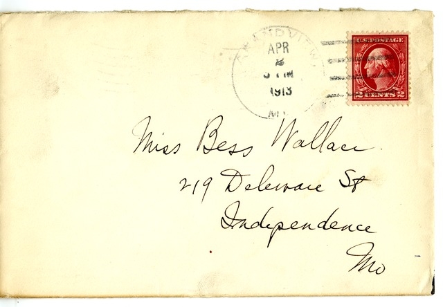 Letter from Harry S. Truman to Bess Wallace