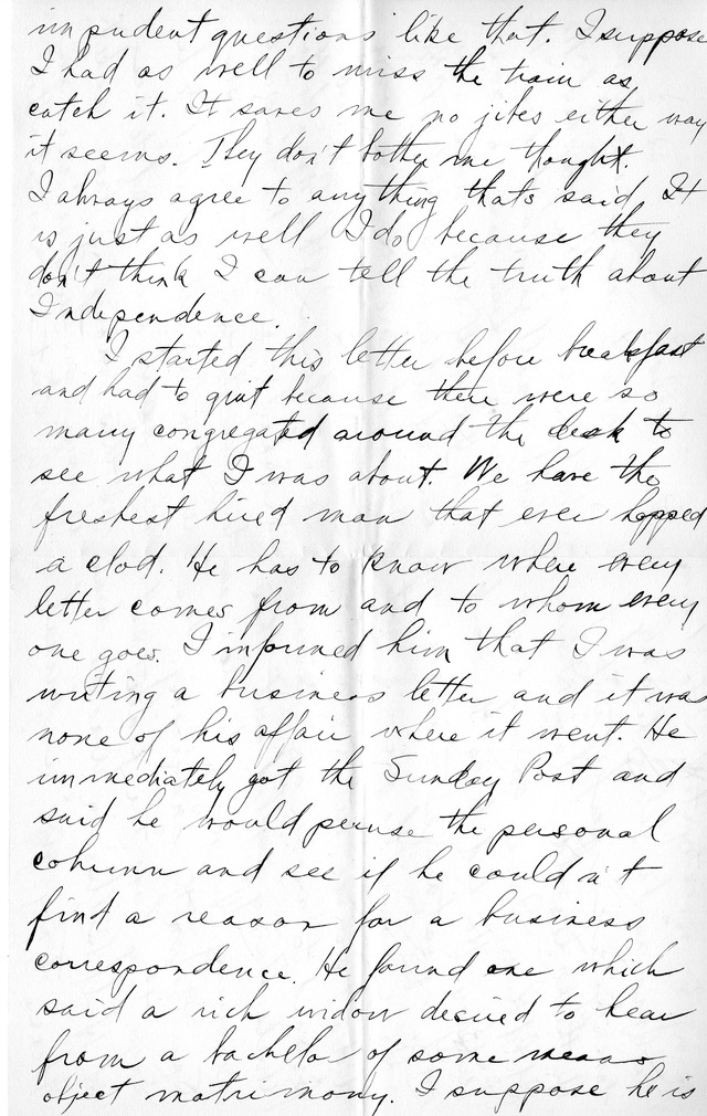 Letter from Harry S. Truman to Bess Wallace