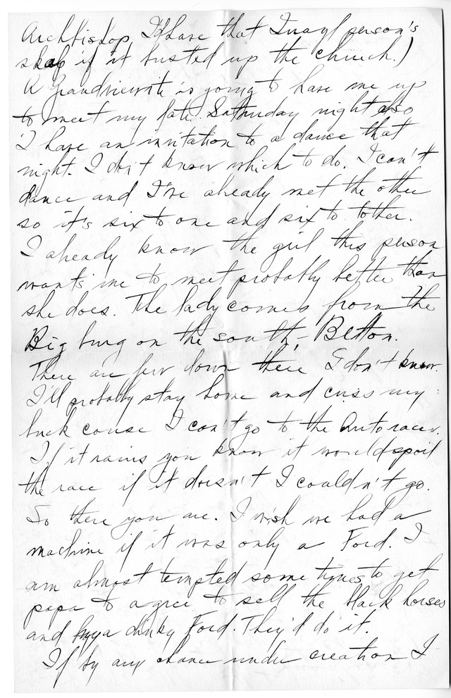 Letter from Harry S. Truman to Bess Wallace