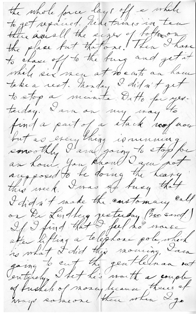 Letter from Harry S. Truman to Bess Wallace