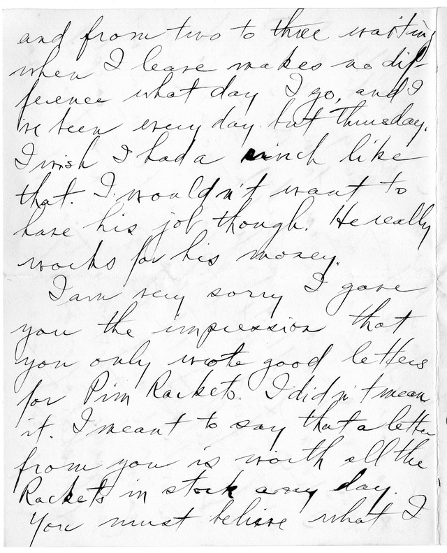 Letter from Harry S. Truman to Bess Wallace