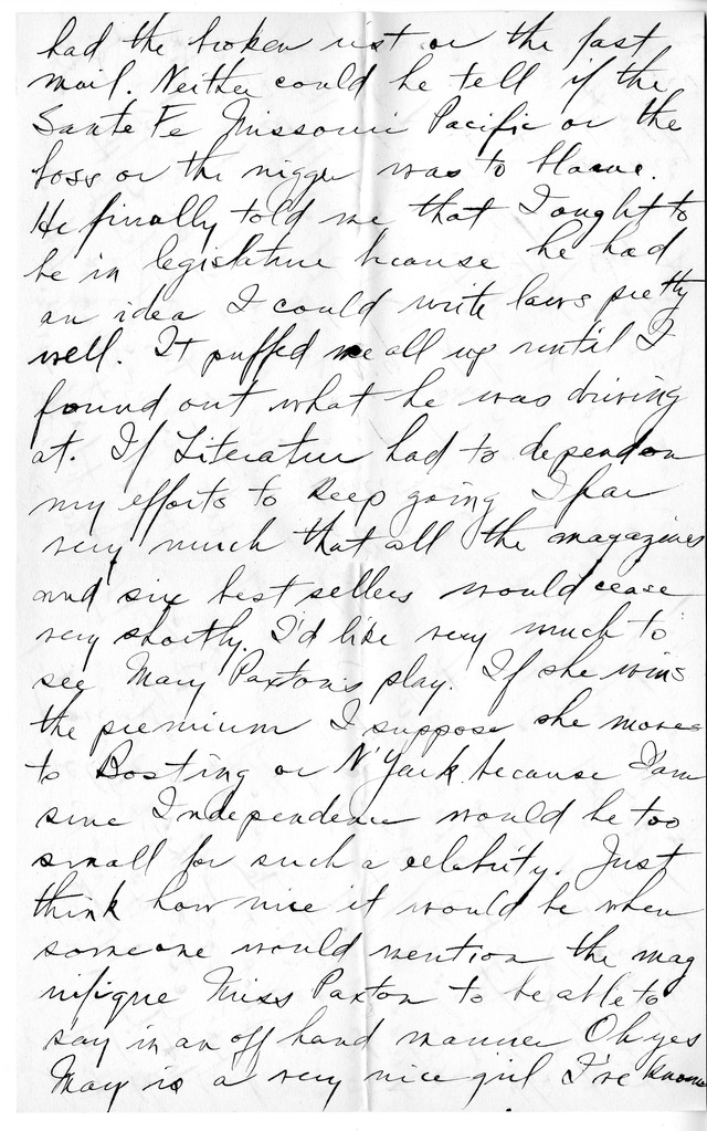 Letter from Harry S. Truman to Bess Wallace