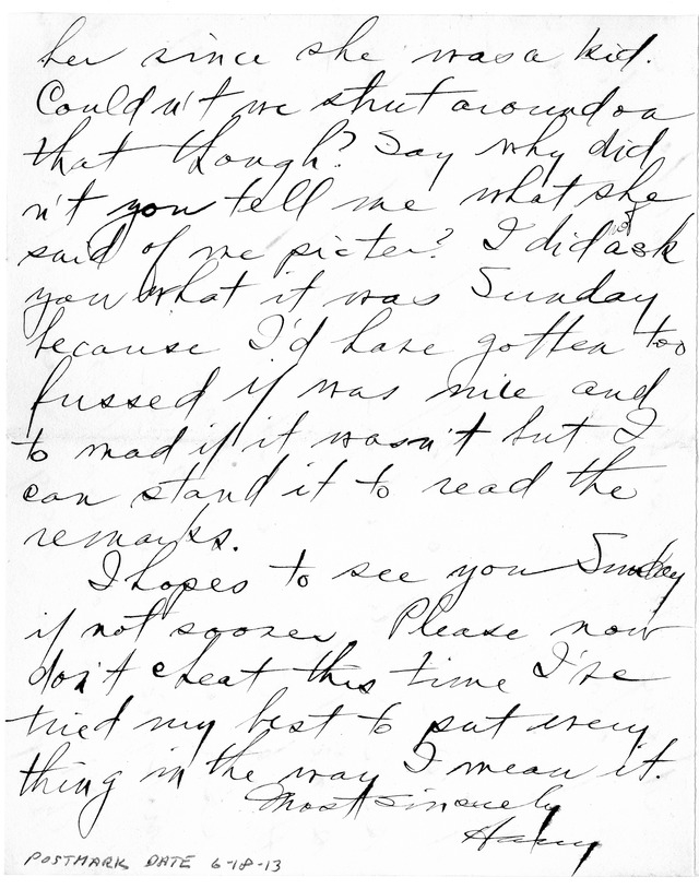 Letter from Harry S. Truman to Bess Wallace