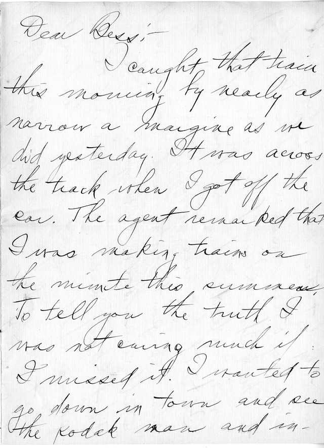 Letter from Harry S. Truman to Bess Wallace