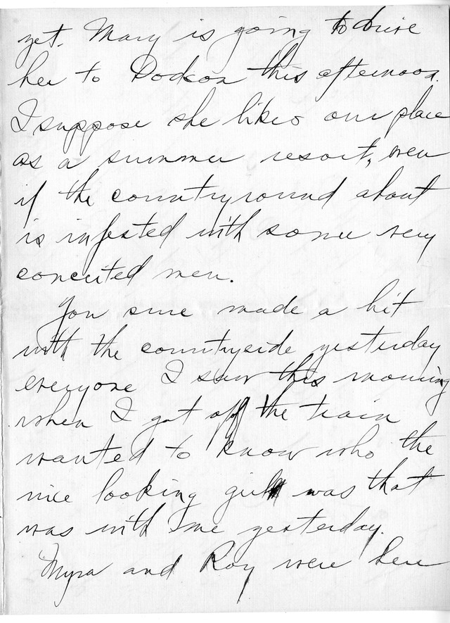 Letter from Harry S. Truman to Bess Wallace