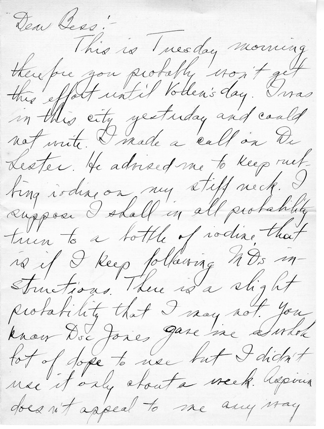 Letter from Harry S. Truman to Bess Wallace