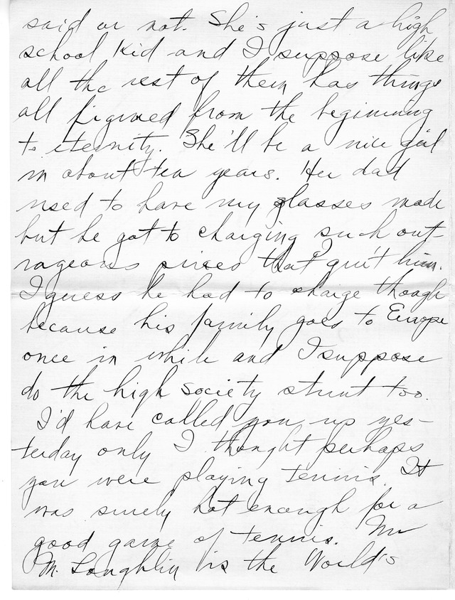 Letter from Harry S. Truman to Bess Wallace