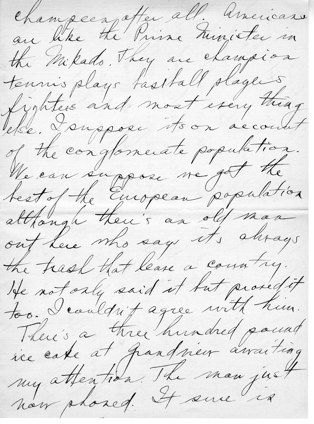 Letter from Harry S. Truman to Bess Wallace