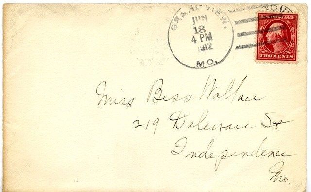 Letter from Harry S. Truman to Bess Wallace