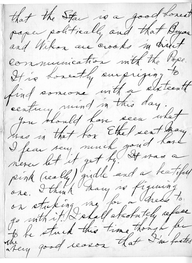 Letter from Harry S. Truman to Bess Wallace