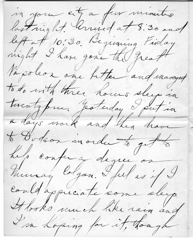 Letter from Harry S. Truman to Bess Wallace