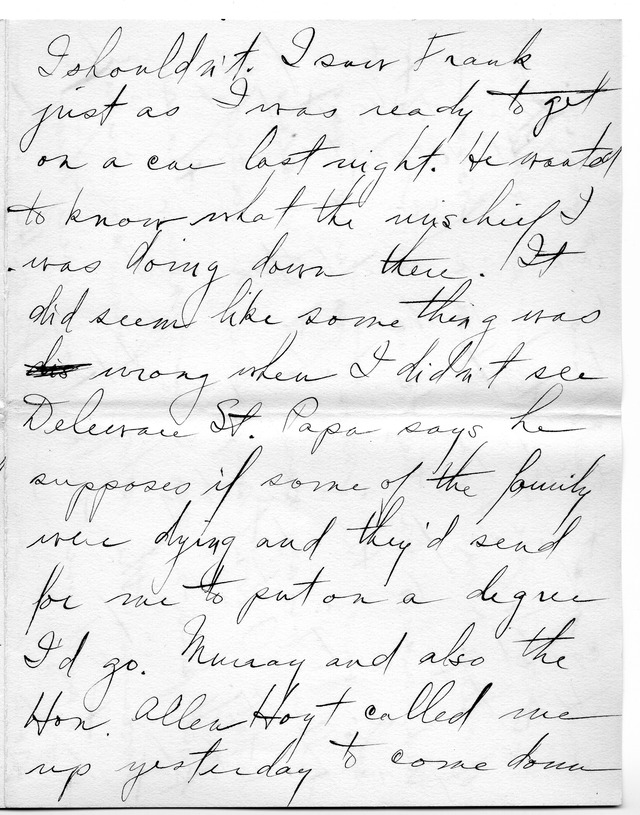 Letter from Harry S. Truman to Bess Wallace