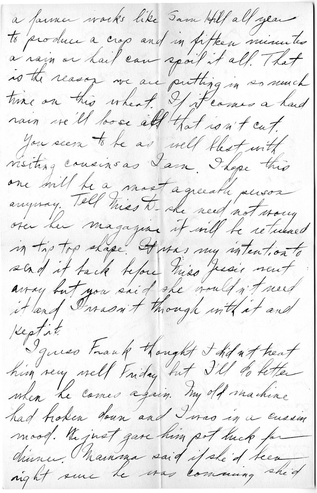 Letter from Harry S. Truman to Bess Wallace