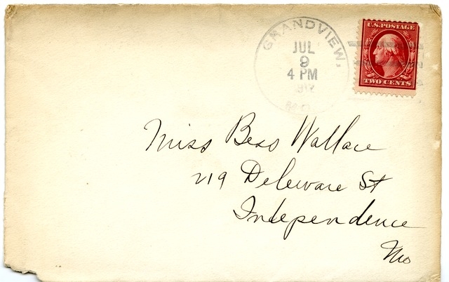 Letter from Harry S. Truman to Bess Wallace
