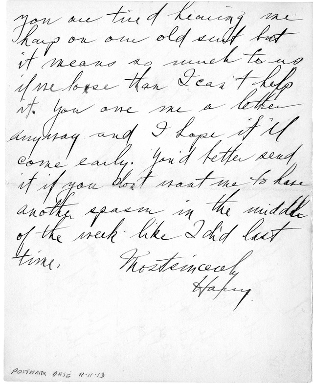 Letter from Harry S. Truman to Bess Wallace