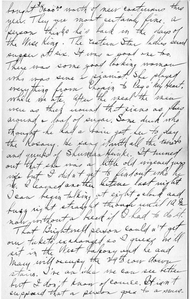 Letter from Harry S. Truman to Bess Wallace