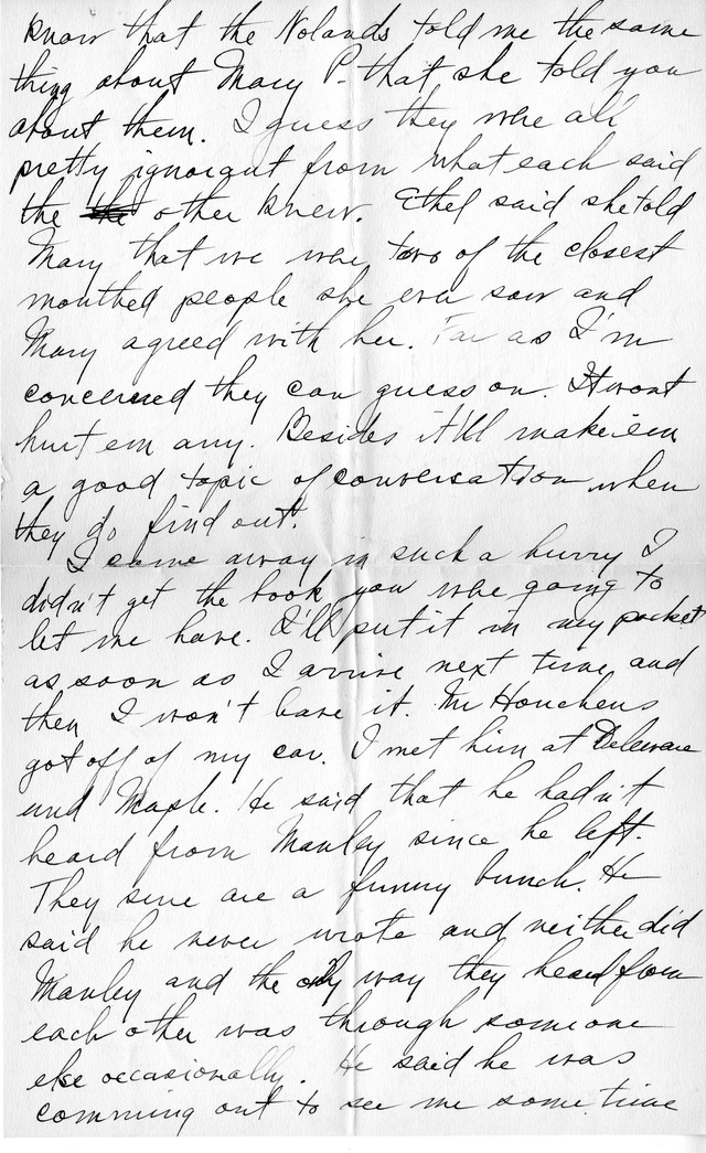 Letter from Harry S. Truman to Bess Wallace