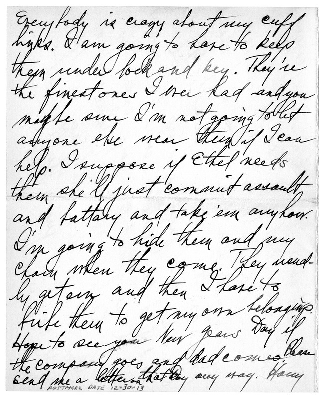 Letter from Harry S. Truman to Bess Wallace