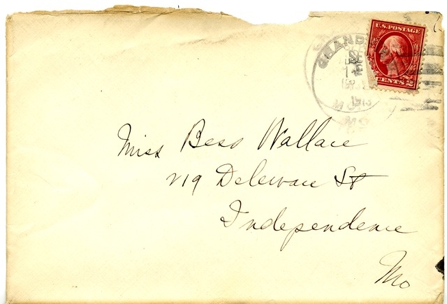 Letter from Harry S. Truman to Bess Wallace
