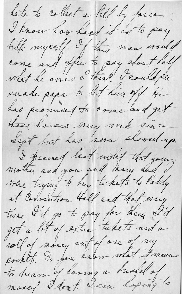 Letter from Harry S. Truman to Bess Wallace