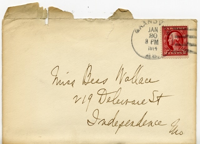 Letter from Harry S. Truman to Bess Wallace