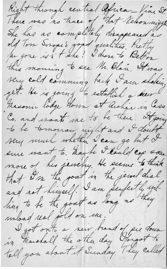 Letter from Harry S. Truman to Bess Wallace