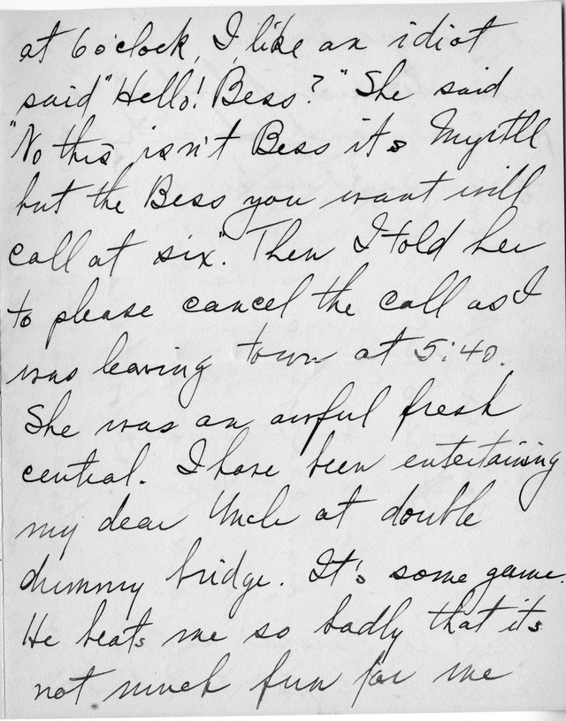 Letter from Harry S. Truman to Bess Wallace