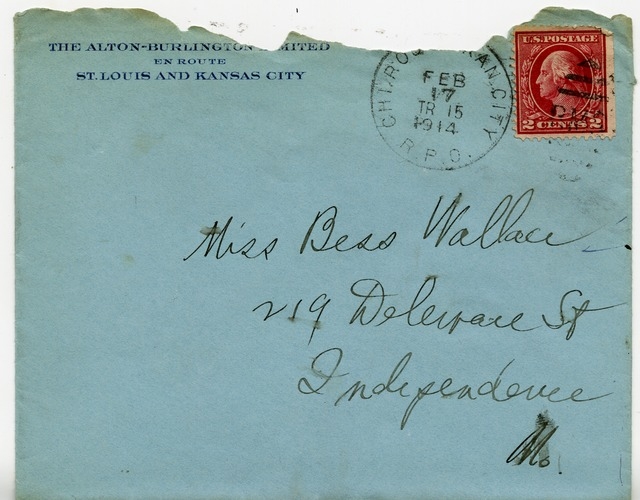 Letter from Harry S. Truman to Bess Wallace