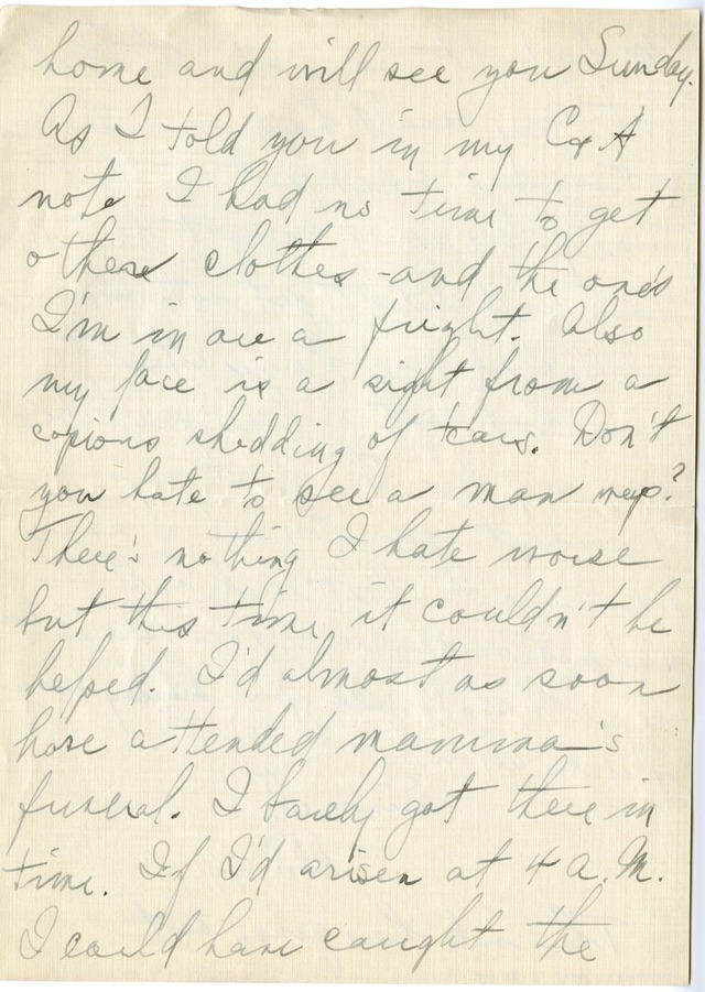Letter from Harry S. Truman to Bess Wallace